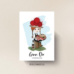 Black Forest Postcard • Treat yourself | digital download for printing