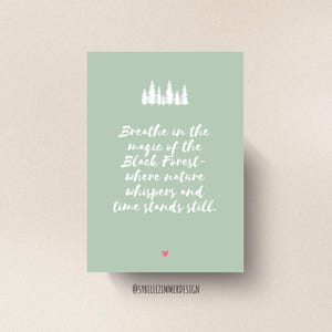 Schwarzwald Karte • Breathe in the Magic of the Black Forest | digitaler Download zum Ausdrucken