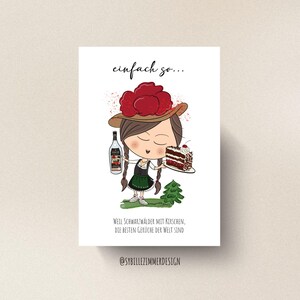 Postal de la Selva Negra • Cereza de la Selva Negra | descarga digital para imprimir