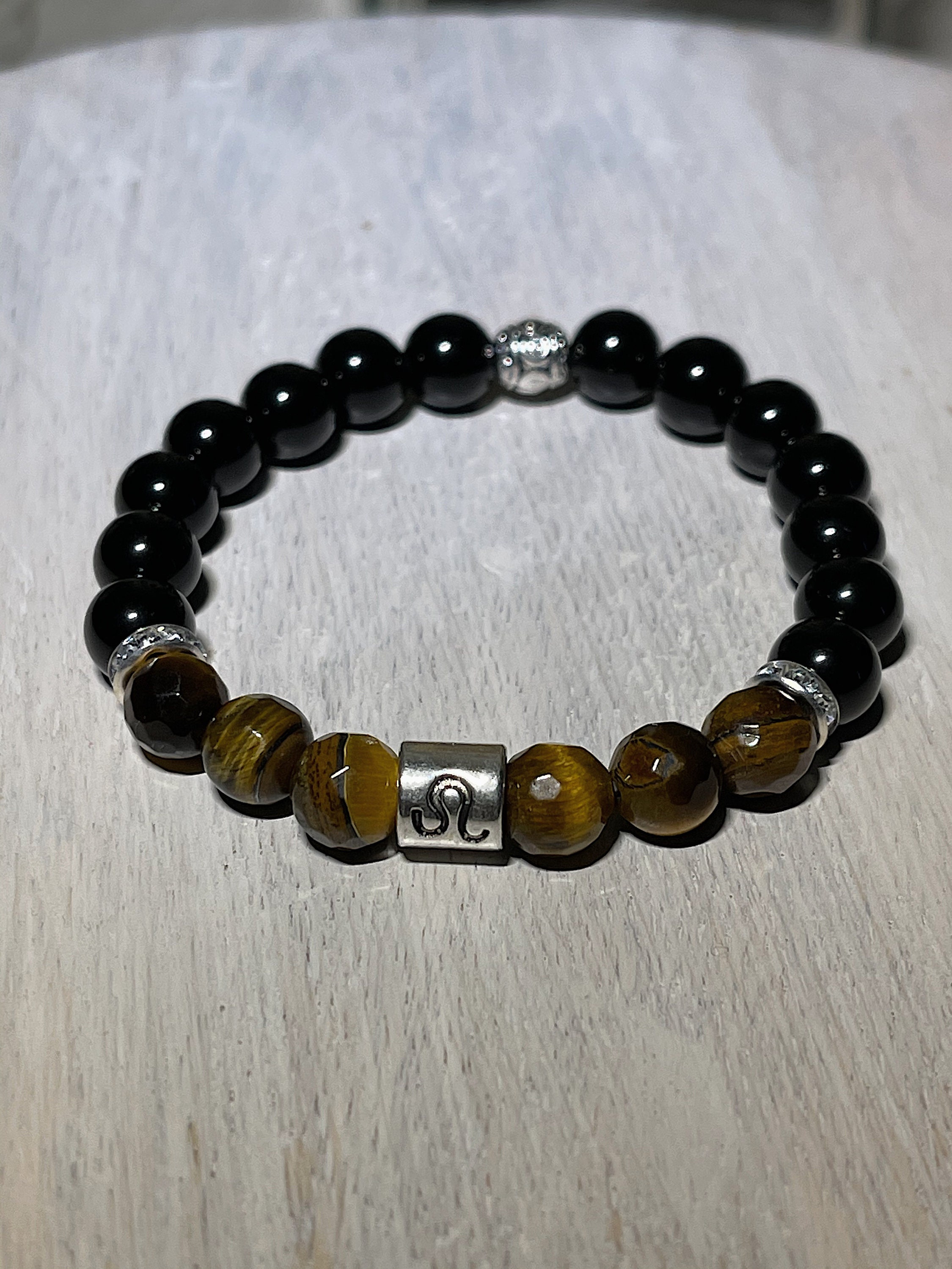 Leo Zodiac Handmade Beaded Bracelet With Tiger's Eye and Etsy