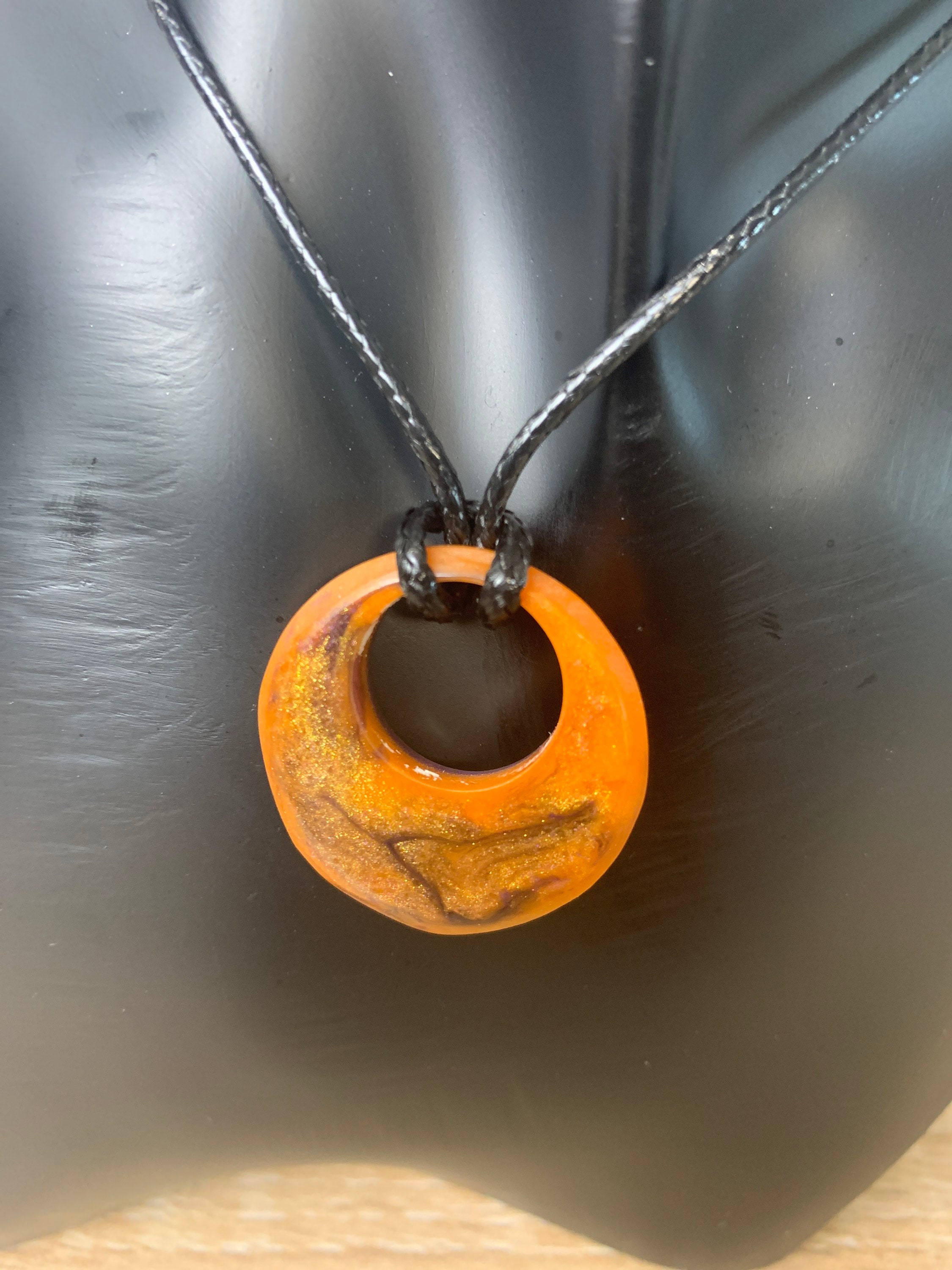 Epoxy resin pendant necklace Etsy