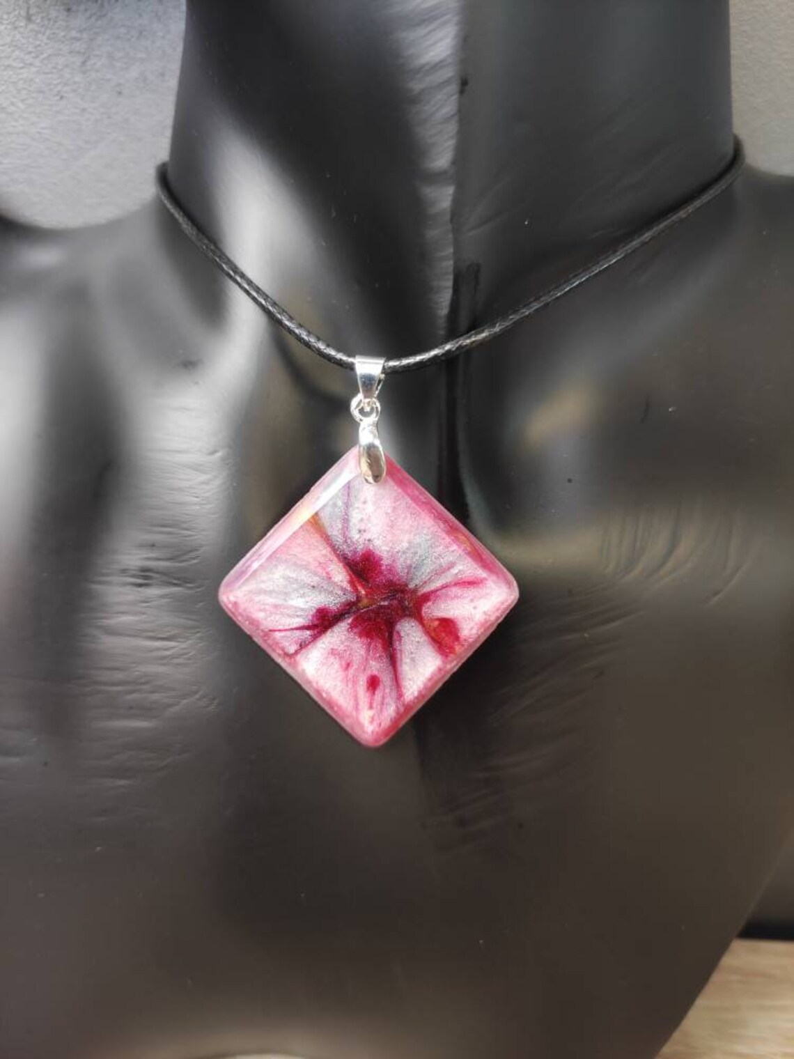 Resin pendant necklace Etsy