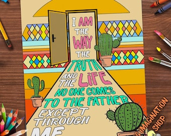 Way, Truth and Life Coloring Page John 14:6