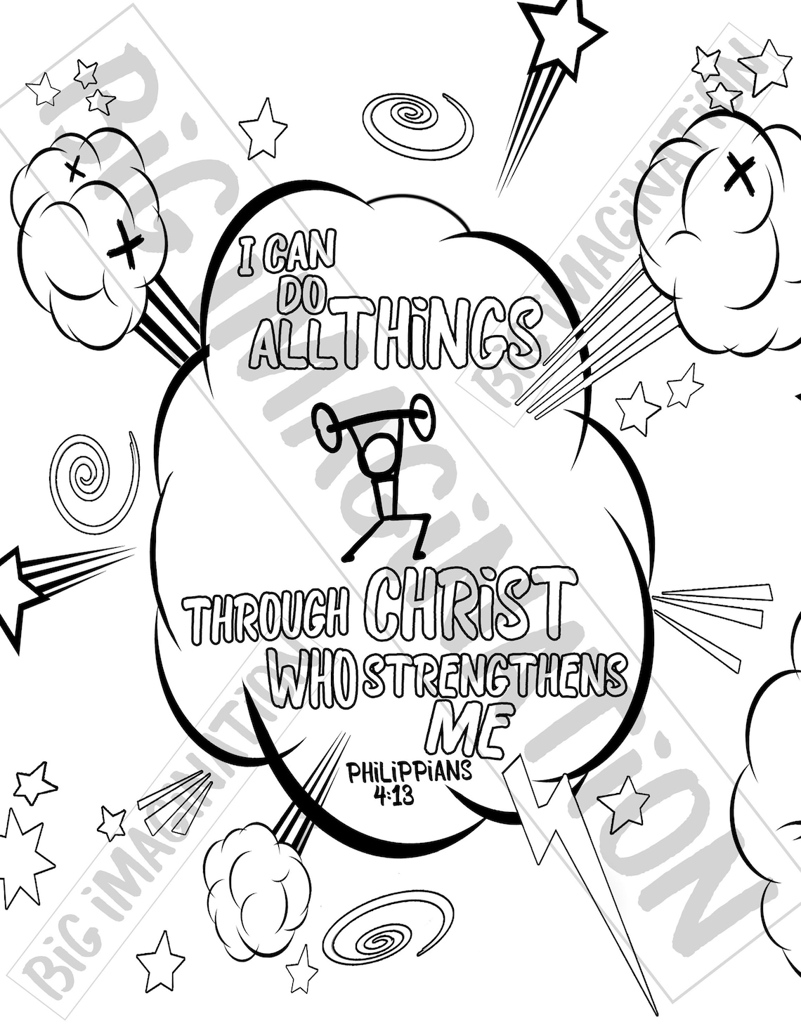 Philippians 4 13 Coloring Page Coloring Pages