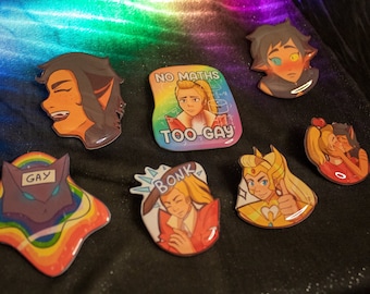 Catra Adora She-Ra Melog handmade pin plastic