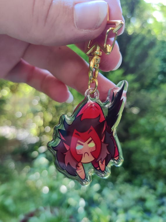 Smoll angry Catra keychain from She-Ra