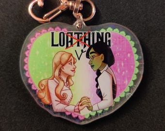 Keychain Wicked "What is this feeling" with Elphaba and Glinda
