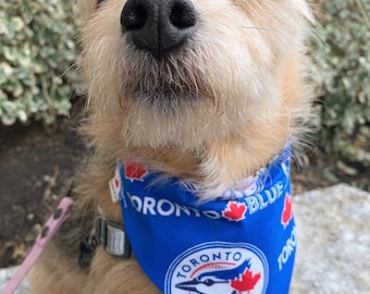 Toronto Blue Jays Inspired Dog Bandana with Snap Closures