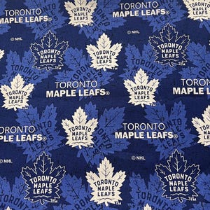 Toronto Maple Leafs Inspired Blue Dog Bandana with Snap Closures