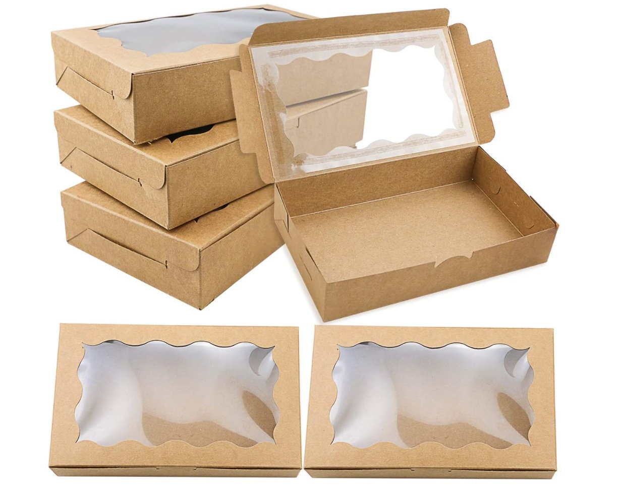 Kraft Cookie Box with Clear Window Etsy