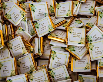 Personalised Chocolate Nikah Favours - great for your nikah celebration, mr & mrs, bride and groom