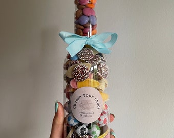 Chocolate Filled Bottle - lovely gift for birthdays, celebrations, special occasions, sweet treats. Gift for dads.