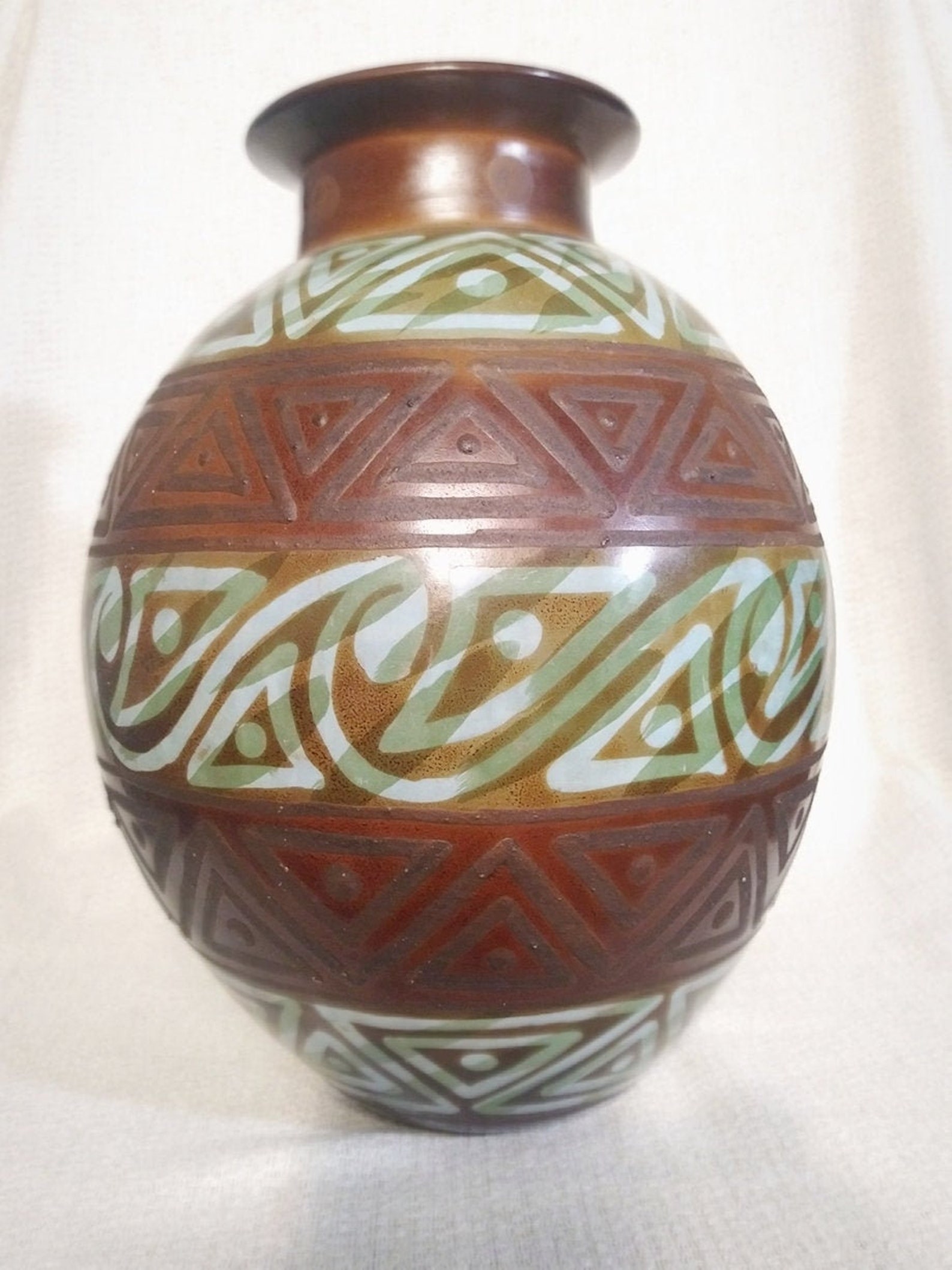 Ceramic vase handmade in peru Etsy