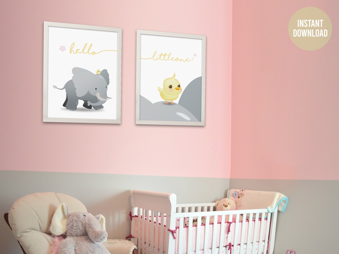 Nursery Print Set of 2 Nursery Prints Animals Nursery Etsy