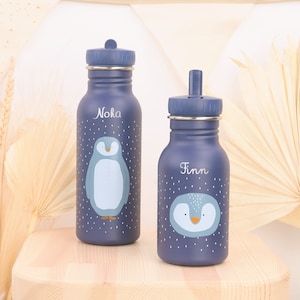 KINDERGARTENFLASCHE MIT NAMEN personalisiert aus Edelstahl / Koala / Kiga-Flasche / Trixie / Mädchen / Junge / Schule / Geschenk Kind