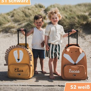 Children's trolley / children's travel trolley / suitcase with names personalized by Trixie / rabbit, lion, fox image 2