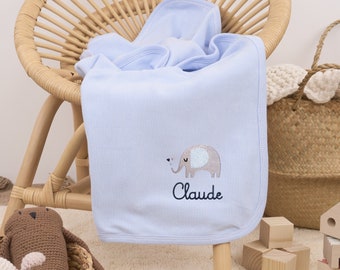 Babygeschenk für Jungen, Jungen Babydecke mit Namen personalisiert, Kuscheldecke mit Namen, Decke Baby, Geburt Geschenk, Geschenk zur Geburt