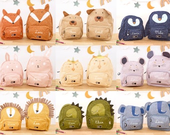 Trixie children's backpack personalized with name / small/big / 20 great animal motifs / children's gift