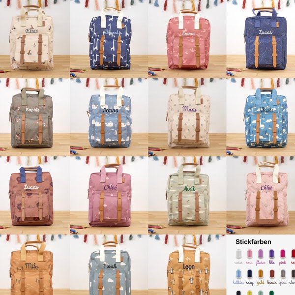 Kinderrucksack mit Namen personalisiert / Kindergarten-Rucksack / Kinder-Geschenk / Nachaltig / Recycelt