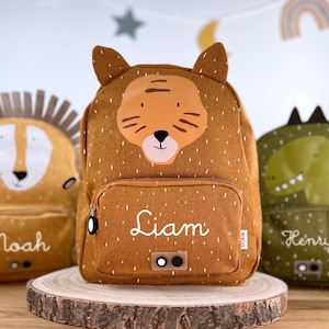 SAC À DOS ENFANT personnalisé avec NOM / sac à dos maternelle / sac à dos garderie / sac à dos Trixie pour enfants / tigre / koala / dino / lion