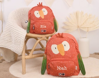 Kinderrucksack personalisiert mit Namen  | Klein | Groß | Kita Rucksack | Trixie Rucksack | 15 tolle Tiermotive | ab 2 Jahren | Kindergarten