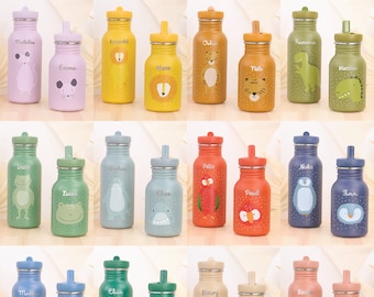 Children&#39;s drinking bottle personalized with name | Drinking bottle | Stainless steel | Trixi bottle | Kindergarten | Children&#39;s gift | Large | Small