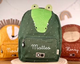 CHILDREN'S BACKPACK PERSONALIZED WITH NAME / Kindergarten Backpack / Kita Backpack / Trixie Backpack for Kids Crocodile / Koala / Rabbit / Penguin