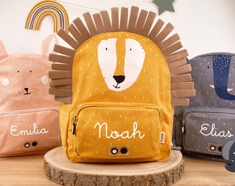 CHILDREN'S BACKPACK PERSONALIZED WITH NAME / Kindergarten Backpack / Kita Backpack / Trixie Backpack for Children / Lion / Elephant / Mouse / Rabbit