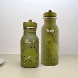 CHILDREN'S BOTTLE WITH NAME personalized stainless steel / Dino / Trixie / Nursery bottle / Girl / Boy / School / Gift Child Dino