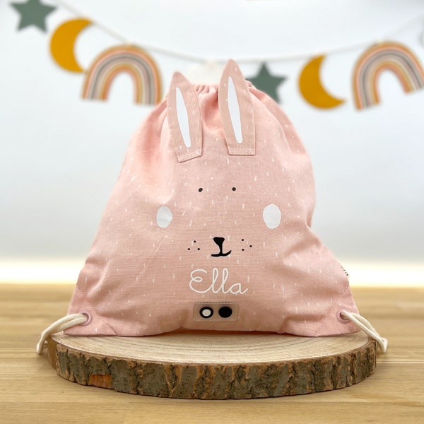 SAC DE GYM POUR ENFANTS AVEC NOM PERSONNALISÉ / Sac de gym / Sac de gym / Sac de gym Trixie pour enfants Lapin / Ours polaire / Renard / Singe