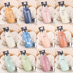 Gourde pour enfants | bouteille à boire personnalisée pour enfants | avec nom | pour la maternelle et l'école | avec nom | Gourde Fresk