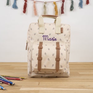 SAC À DOS MATERNELLE avec noms pour garçons et filles / Brodé de haute qualité avec noms / FRESK / 16 couleurs