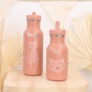 Kinder Trinkflasche mit Namen| personalisierte Trinkflasche | aus Edelstahl | Kita | Trixi Flasche | Kindergarten | Klein | Groß