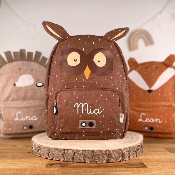 KINDERRUCKSACK MIT NAMEN personalisiert / Kindergartenrucksack / Kitarucksack / Trixie Rucksack für Kinder Eule / Koala / Hase  / Pinguin