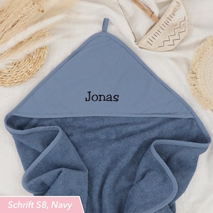 Baby and children's hooded towel for boys and girls with name personalized in 75 x 75 cm and 100 x 100 cm / children's gift / baby gift image 7