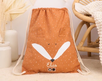 CHILDREN'S GYM BAG personalized with NAME / Gym bag / Gym bag / Trixie gym bag for children polar bear / rabbit / fox / monkey
