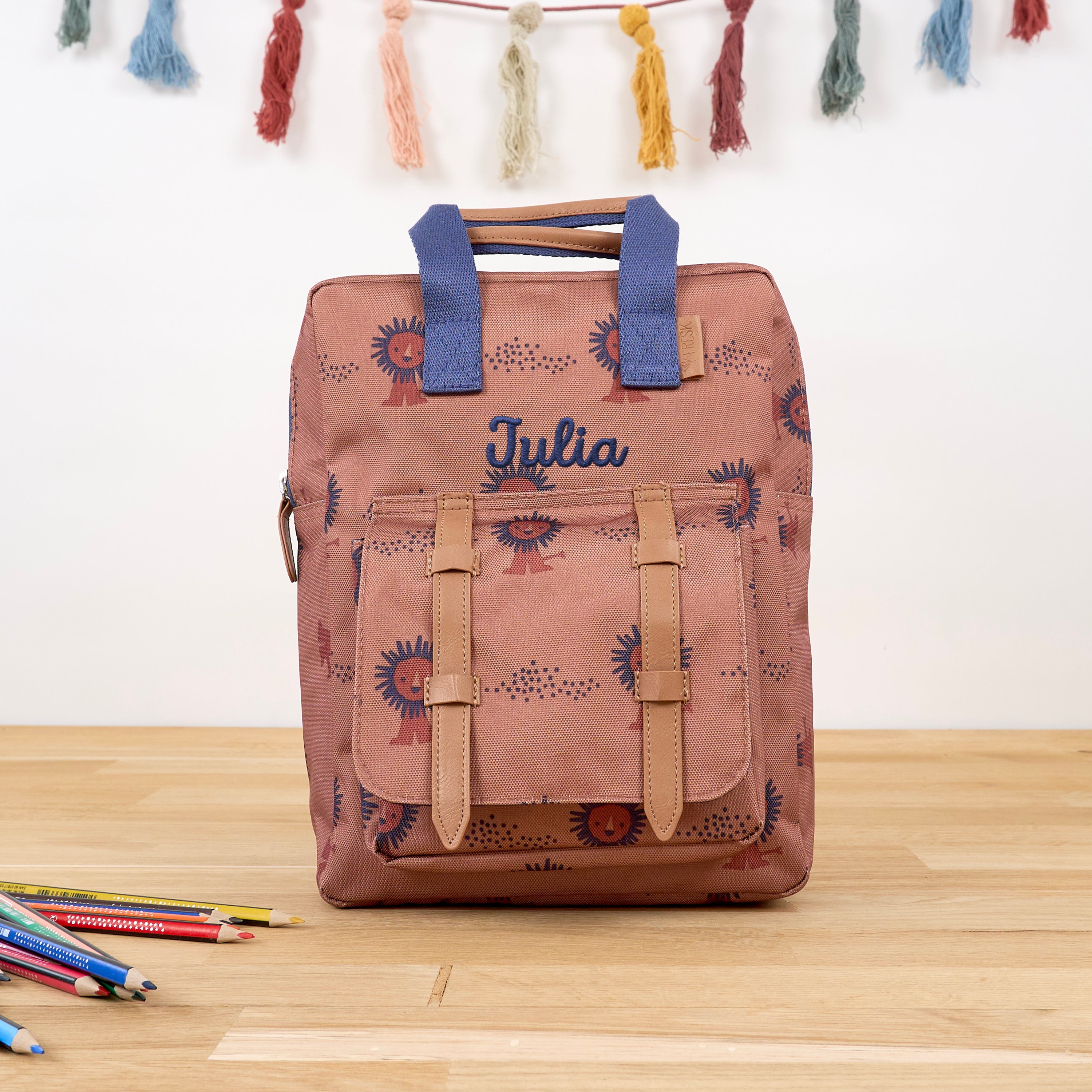 Zaino per bambini personalizzato con il nome di Fresk / zaino asilo / regalo per bambini / ricamato