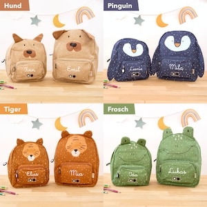 Trixie children's backpack personalized with name / small/big / 20 great animal motifs / children's gift image 6