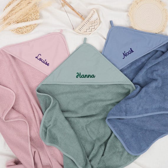 Asciugamano Con Cappuccio Personalizzato Per Neonati – Con Nome Ricamato – Morbido E Assorbente 80x80cm - 2