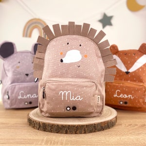 CHILDREN&#39;S BACKPACK WITH NAME personalized / Kindergarten backpack / Daycare backpack / Trixie backpack for children / Hedgehog / Rabbit / Penguin / Lion