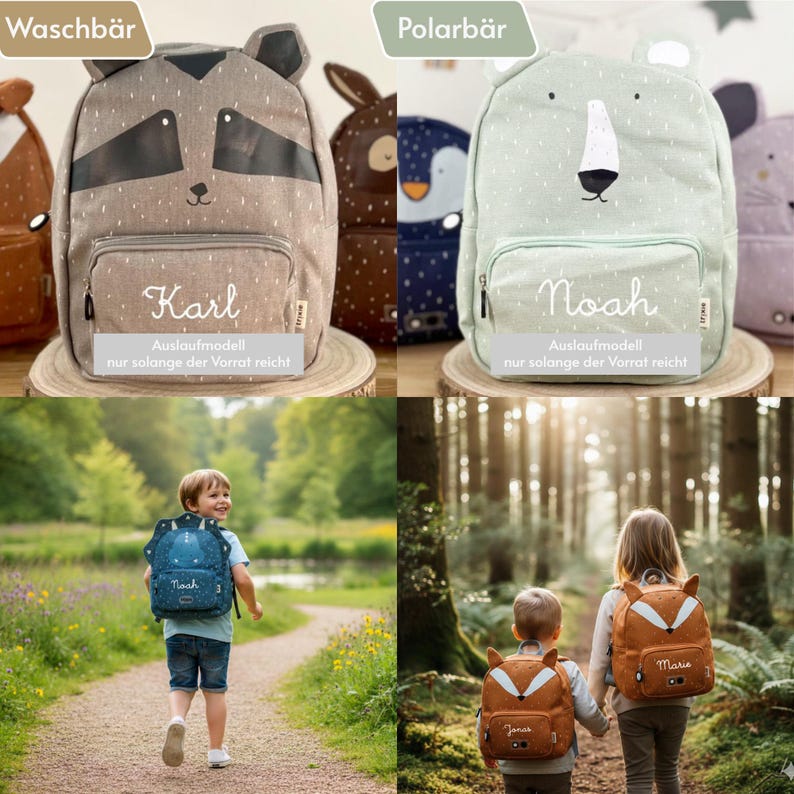 Personalized children's backpack with name, as a set with water bottle / kindergarten backpack / Trixie backpack for children / children's gift image 13