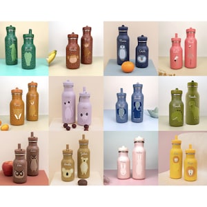 Children's drinking bottle personalized with name made of stainless steel / daycare / Trixie / kindergarten bottle / water bottle / school / children's gift