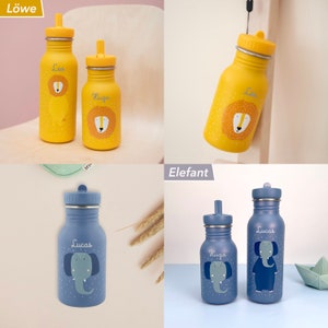 Kinder Wasserflasche/Trinkflasche mit Namen personalisiert aus Edelstahl / Tiger / Kindergarten Flasche / Kita Wasserflasche / Geschenk Bild 6