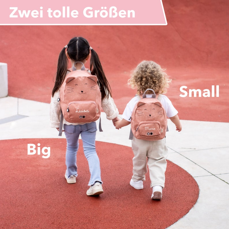 Trixie Kinderrucksack mit Namen personalisiert / Small/Big / 20 Tolle Tiermotive / Kindergeschenk zdjęcie 2