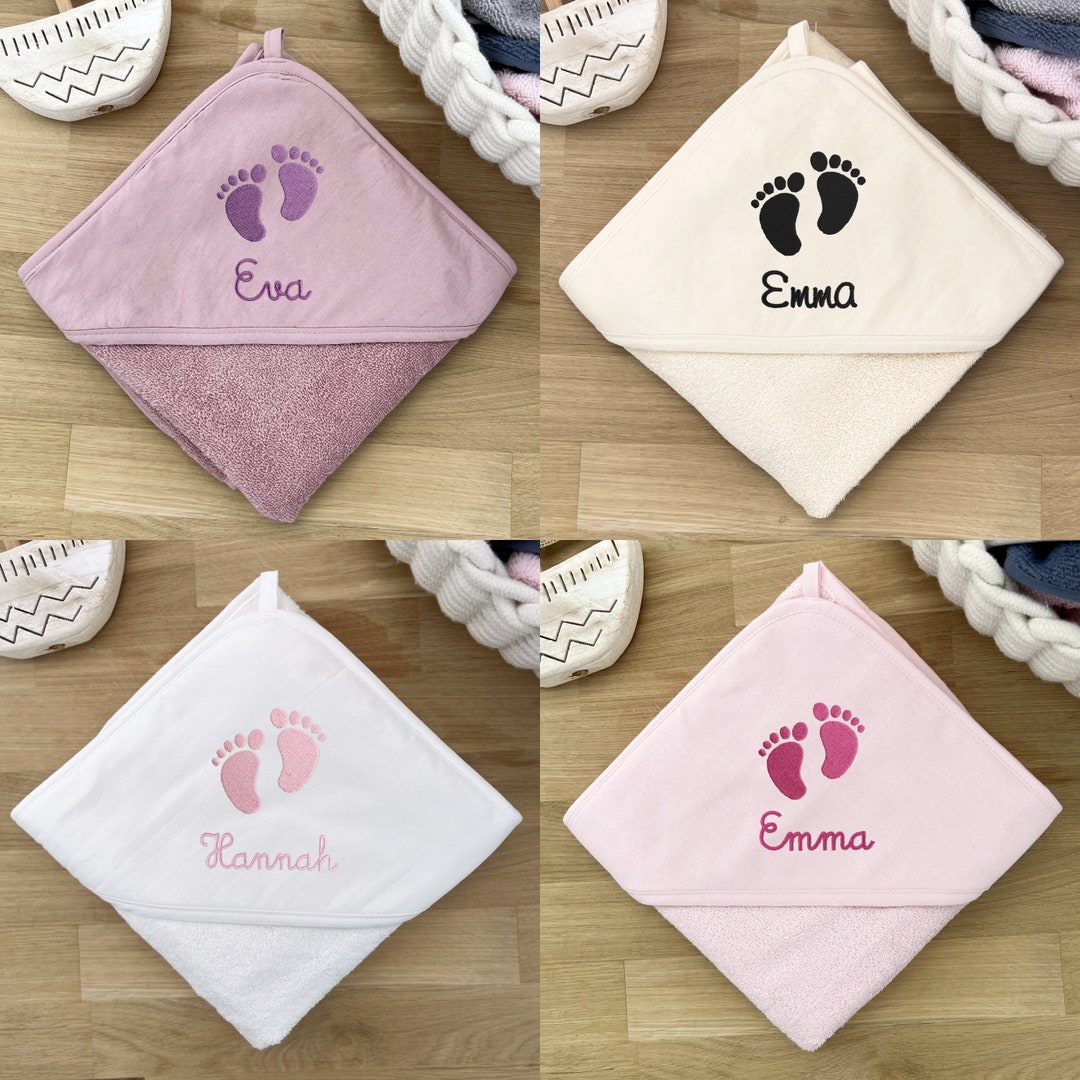Personalized Girl Gift for Birth Baby Hooded Towel With Name and ...