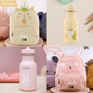 Personalized children's backpack with name, as a set with water bottle / kindergarten backpack / Trixie backpack for children / children's gift image 9