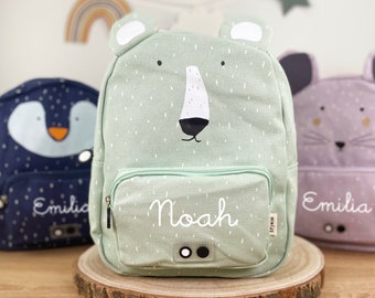 CHILDREN'S BACKPACK PERSONALIZED WITH NAME / Kindergarten Backpack / Kita Backpack / Trixie Backpack for Children / Polar Bear, Penguin, Rabbit, Lion