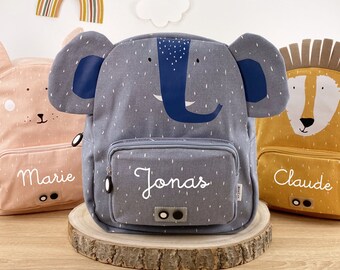 CHILDREN'S BACKPACK PERSONALIZED WITH NAME / Kindergarten Backpack / Kita Backpack / Trixie Backpack for Children / Elephant / Lion / Mouse / Rabbit