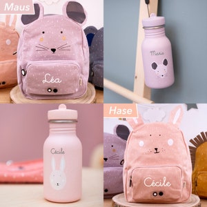 KINDERRUCKSACK MIT NAMEN personalisiert als Set mit Trinkflasche / Kindergartenrucksack / Trixie Rucksack für Kinder / Geschenk Kinder Bild 3