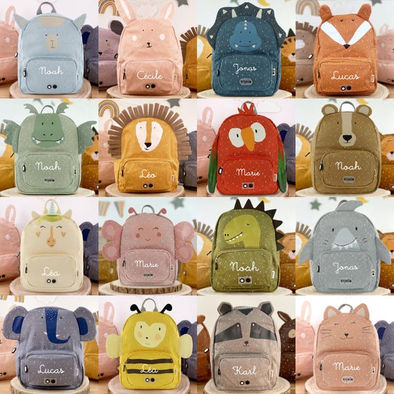 KINDERRUCKSACK MIT NAMEN personalisiert als Set mit Trinkflasche / Kindergartenrucksack / Trixie Rucksack für Kinder / Geschenk Kinder